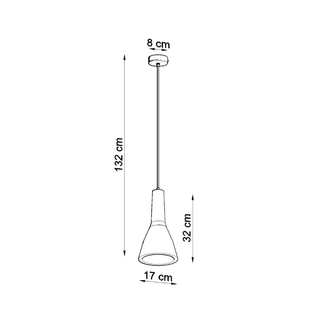 Lampa Wisząca Empoli 1 E27 Szary Beton Sollux Sl.0280