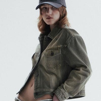 CHOWOO BASE CHOWOO LOGO DENIM CAP-GRAY