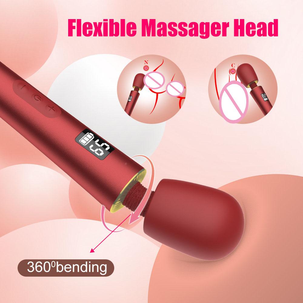 AV Vibrator for Women, Clitoral Stimulator & G-Spot Dildo with 9 Vibration Modes and 5 Speeds, Adult Sex Toys for Female