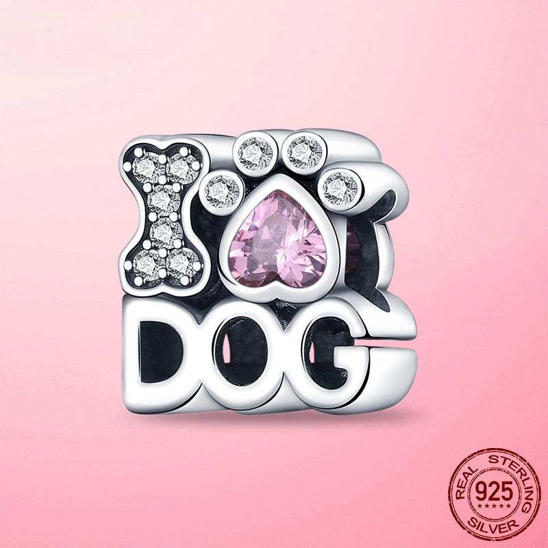 Copper Heart Butterfly Cz Infinite Dog Paw Flamingo Charms Beads Fit Original Women Bracelets Bangle Copper Jewelry