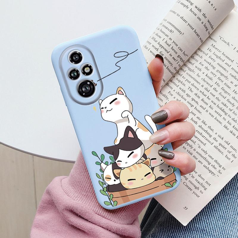 Beautiful Flowers For Honor 200 Pro Case Cute Heart Leopard Print Cover Soft Silicone Matte Protective Funda For Honor 200 Smart