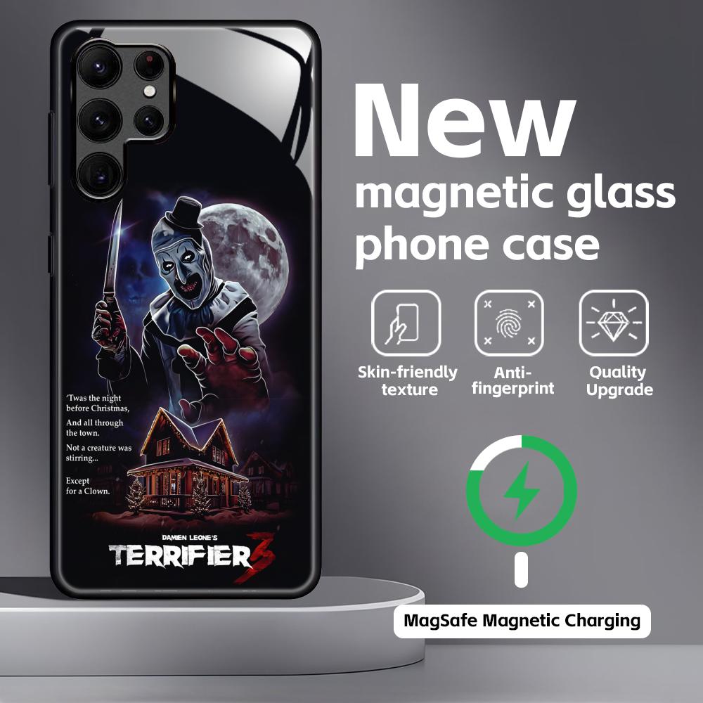 Art the Clown  Phone Case For Samsung S26 S25 S24 S23 S22 S21 Plus Ultra Note20 Glass Magnetic Case