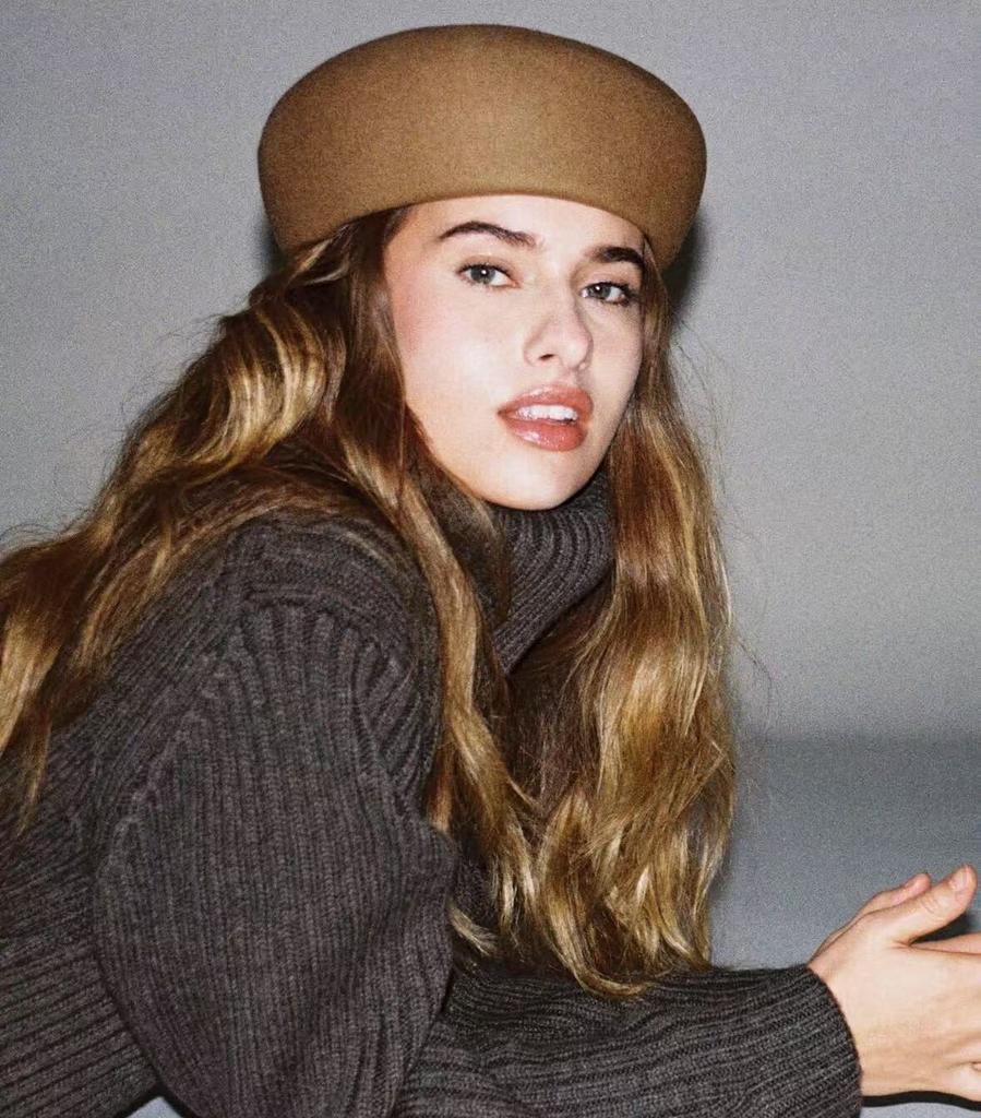 Autumn Winter 100% Wool Felt Blocked Beret Women Elegant Bread Pumpkin Berets Men Ladies Wedding Painter Pillbox Fascinator Hat