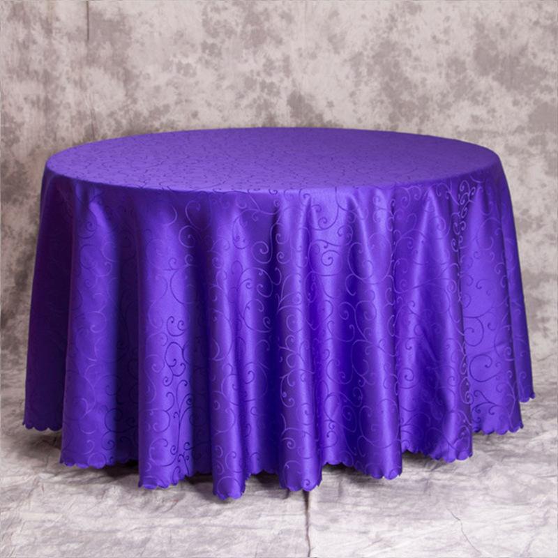 Thickened Circular Tablecloth for Hotel Restaurants Suitable for Parties European Jacquard Solid Color Durable Tablecloth Pad