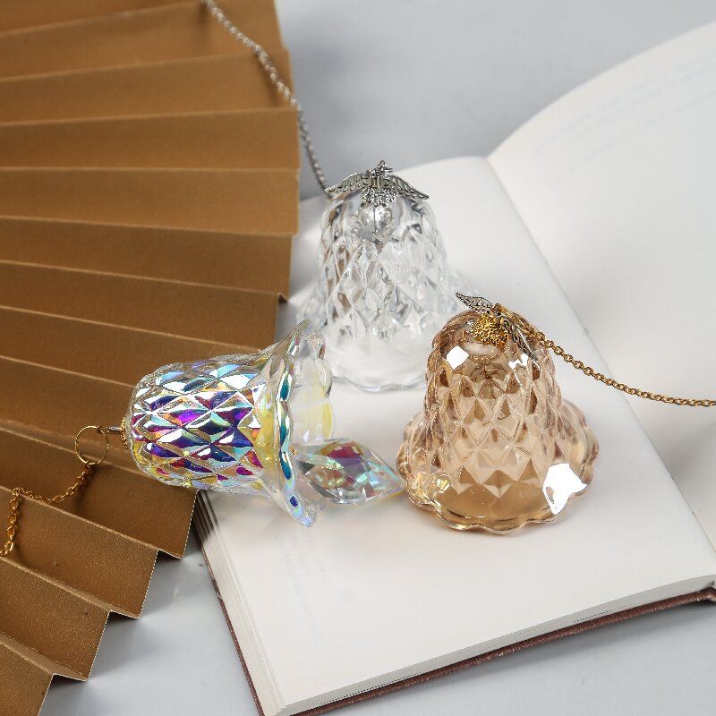 Home Decor Crystal Glass Wind Chime Hanging Ornament, Garden Courtyard Window Decor Hanging Decorations