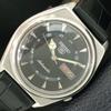 VINTAGE SEIKO 5 AUTOMATIC 7009A JAPAN MENS BLACK COLOR DIAL WATCH A709012-1