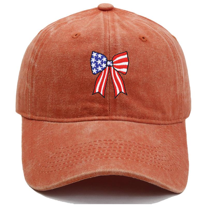 Independence Day Washed Cotton Cap High Quality USA Flag Pattern Embroidery Baseball Cap Men And Women Outdoor Sports Dad Hats