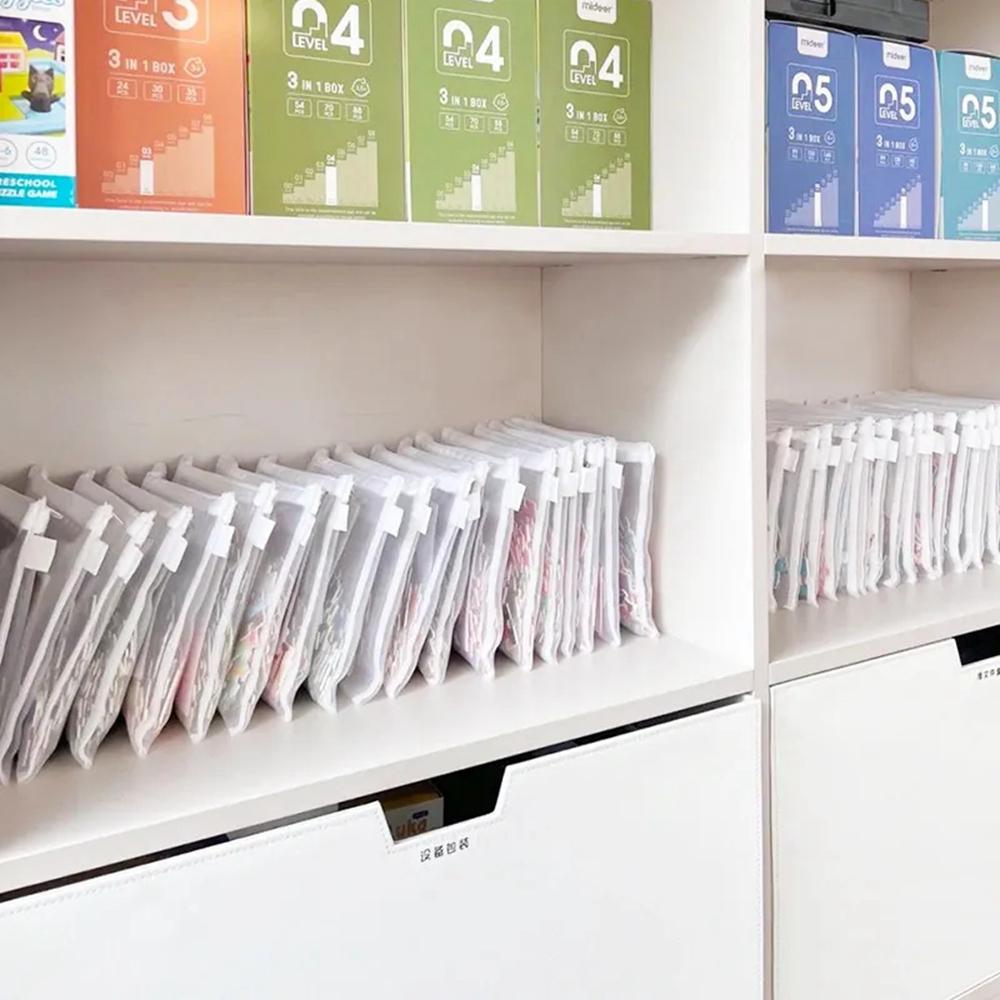 1-3PCS/Set Storage Bag Mesh ZipperToy Building Block Puzzle Sub-package Children Particle Zipper Transparent Finishing Storage