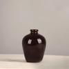 Red Glazed Ceramic Liquor Bottle with Cork