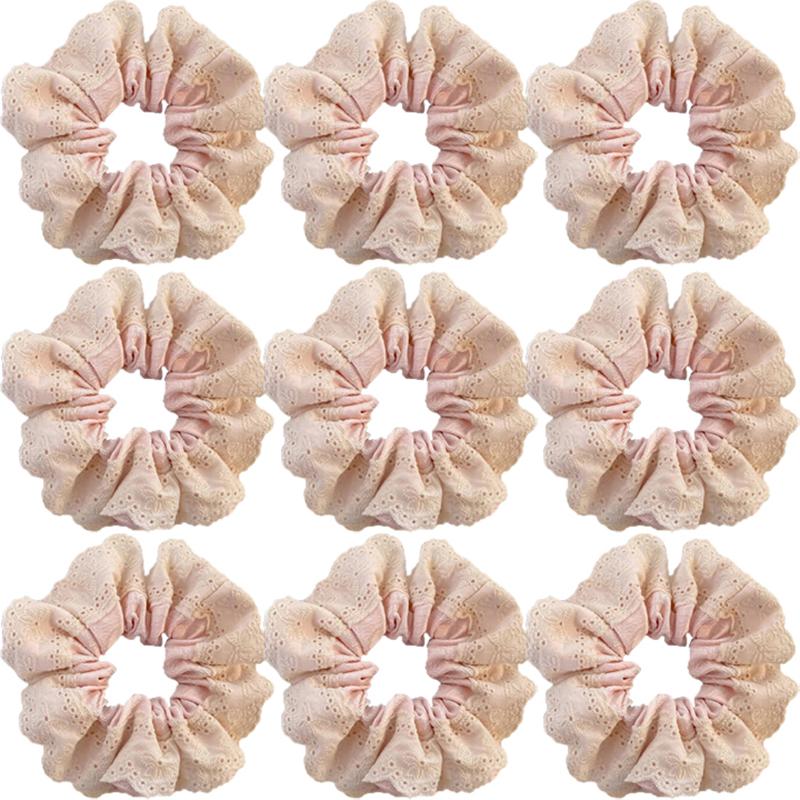Fabric Lace Flower Edge Hair Ring Cute and Sweet Korean Style Scrunchie Hair Accessories