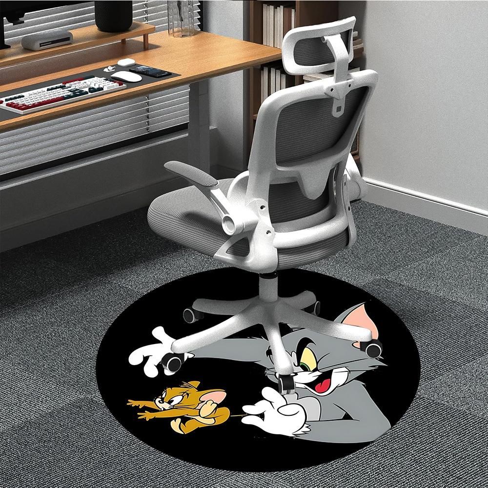 

1pc Tom Jerry Office Round Area Rug, Under Office Chairs Bedroom Living Room Home Decor, Room Decoa1016107 80cm by 80cm