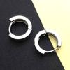 Fashion Men Women Silver Plated Smooth Round Hoop Huggie Earrings Jewelry Gift