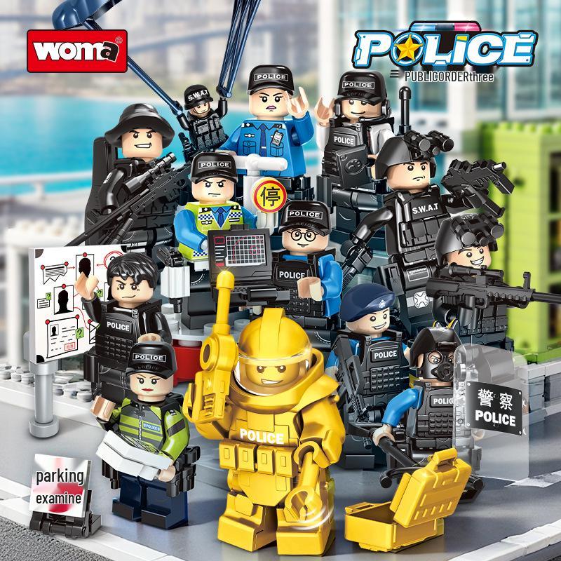 "Wo Ma C5000 SWAT Team Military Figure Toy - Special Forces Building Blocks for Kids"
