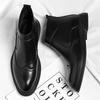 Autumn  Winter Thick Soled Men Business High Top Boots Are Simple Breathable Carved Comfortable Suitable for Men Formal Wear