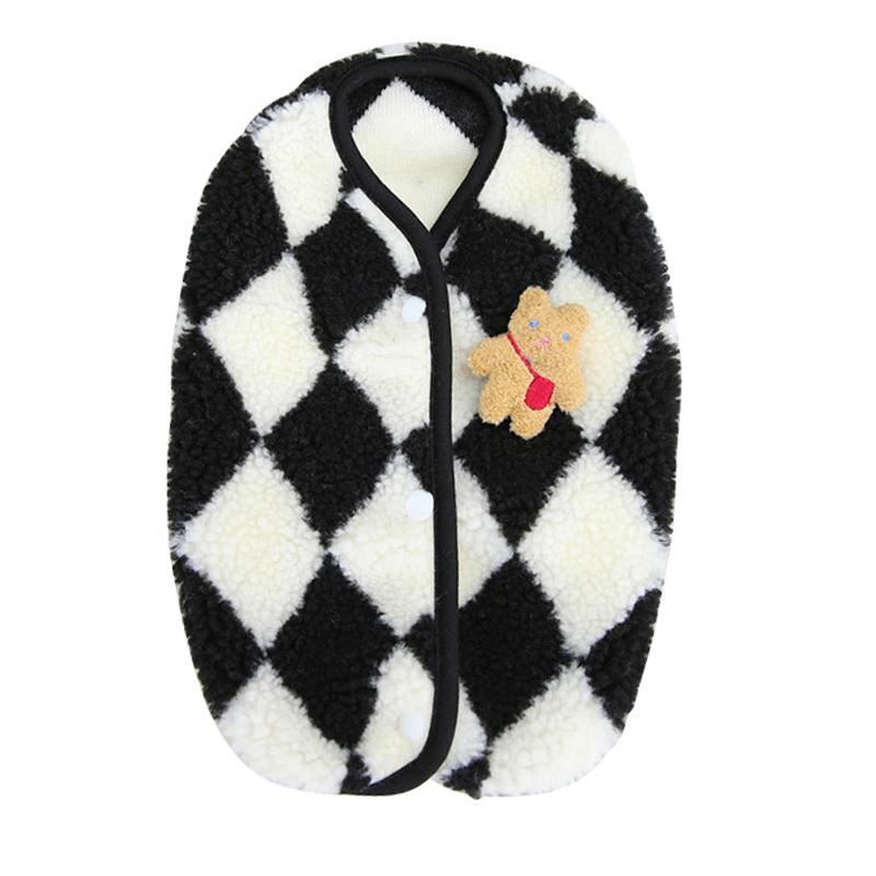 Dog Clothes  Plaid Fleece Pet Jacket for Small Dogs Winter Warm Puppy Coat Chihuahua Yorkshire Bichon Vest Costume Pet Supplies