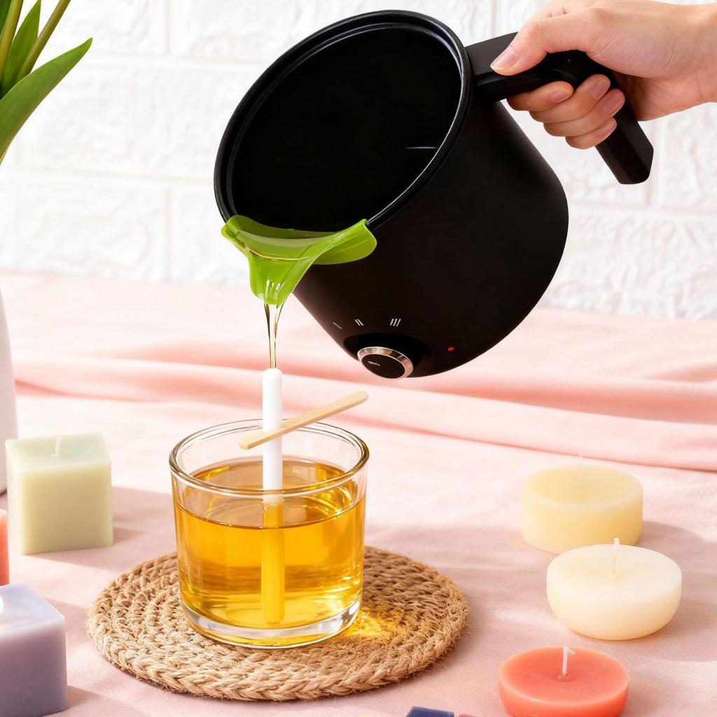 Wax Melting Pot 1.5L Large Stainless Steel Electric Non-stick Candle Making Pot Melting Pitcher for Soap Candy Chocolate Butter