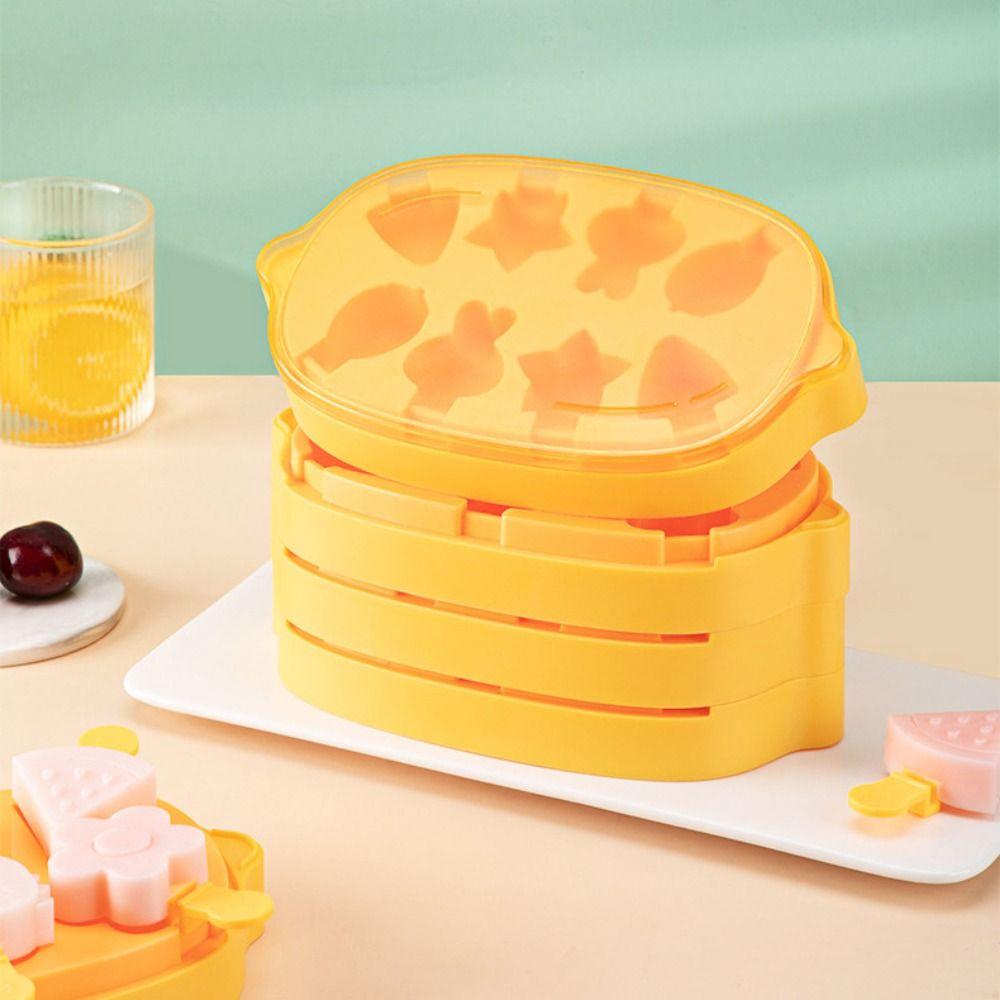 With Ice Storage Box Ice Candy Maker Dust Cover Ice Pop Molds Food Grade Ice Lolly Mold  Summer