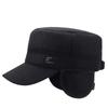 Winter Middle-Aged and Elderly Dad Cotton Cap Men's Outdoor Windproof Cold-Proof Cap Ear Protection Velvet Warm Flat Cap