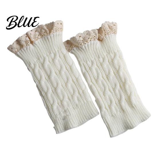 Calf Covers for Winter Socks Trim Knitted Pair Lace Boots 1 Thick Keep Warm Over-the-Knee