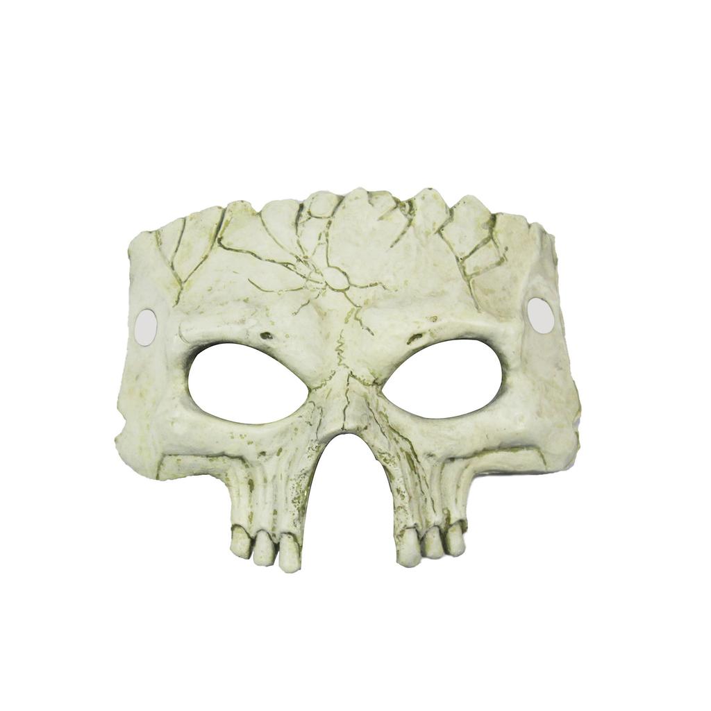 Skull Face Mask Halloween Costume, Realistic 3D Skeleton Half Mask for Adults Scary Party Cosplay Horror Props