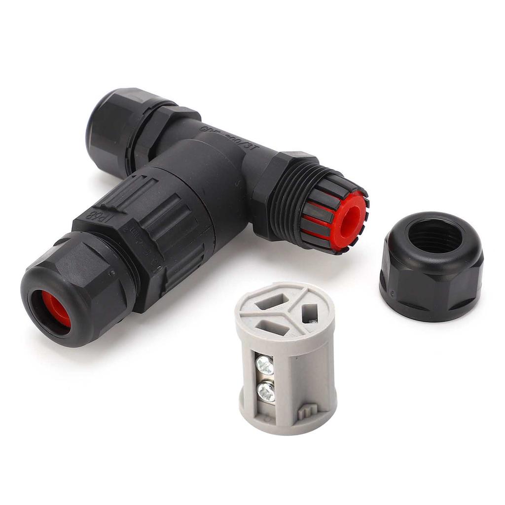 Kabelverbinder IP68 Wasserdicht PA66 Schwer entflammbar Draht-zu-Draht Lampenzubehör CDF‑200/3T