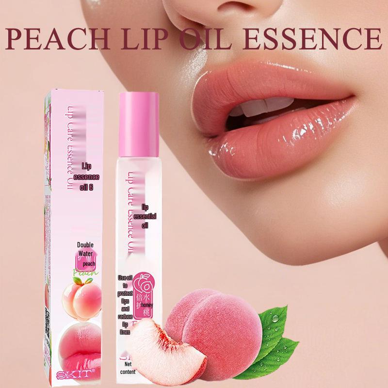 Крутая медовая персиковая эссенция для ухода за губами с пузырьками: Увлажняющая, питательная помада для женщин