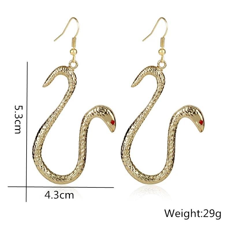 

Серьги-подвески в стиле аниме «Боа Хэнкок» золотого цвета со змеей для женщин и девочек, модные ювелирные изделия, подарок