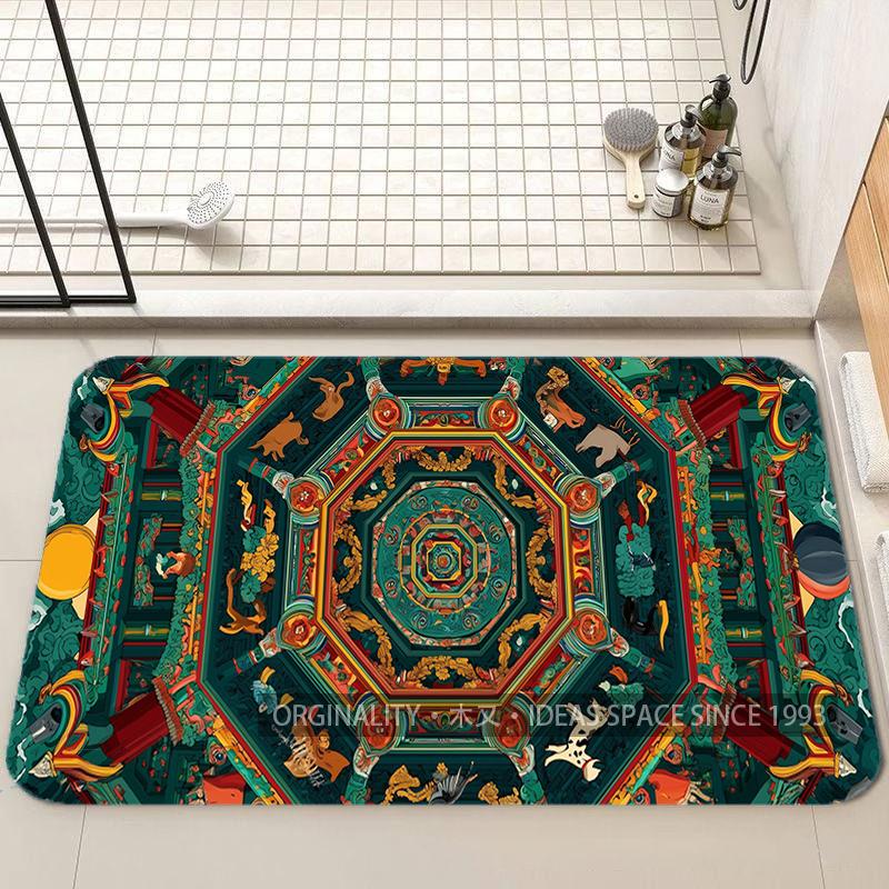 Exotic Floral Pattern Mat Living Room Decoration Home Sofa Non-Slip Carpet Study Bedroom Tatami Children'S Soft Floor Mat