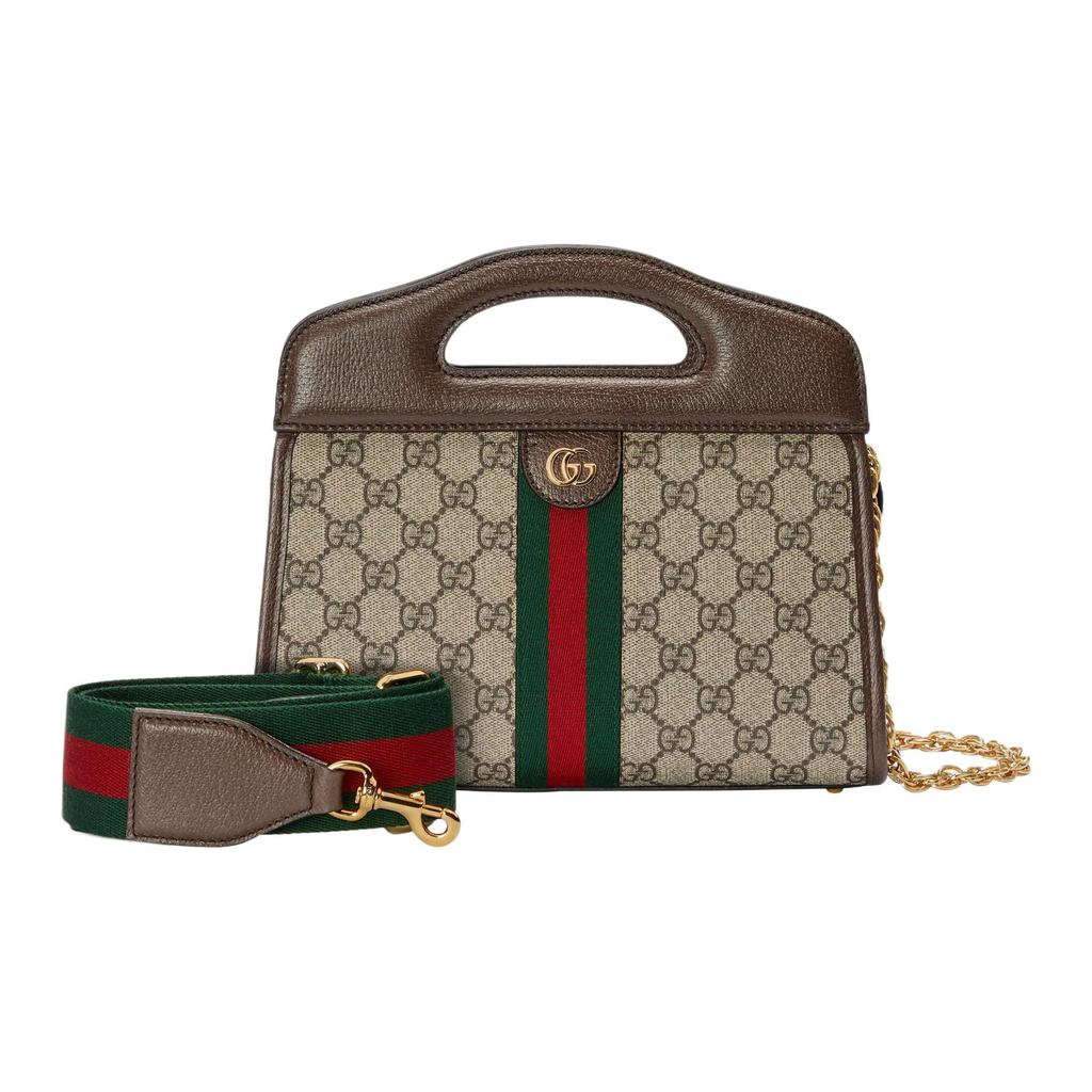 Gucci GG Supreme Canvas Web Stripe Top Handle Crossbody Bag For Women Daily Use