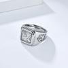 17mm Eagle Signet Rings for Men, Stainless Steel Ring, Vintage Punk Jewelry