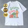 Eat Your Veggies Retro Graphic T Shirt Vegan Shirt Farmers Market Clothing Foodie Gardening Vegetable Screen Print Cotton Tee
