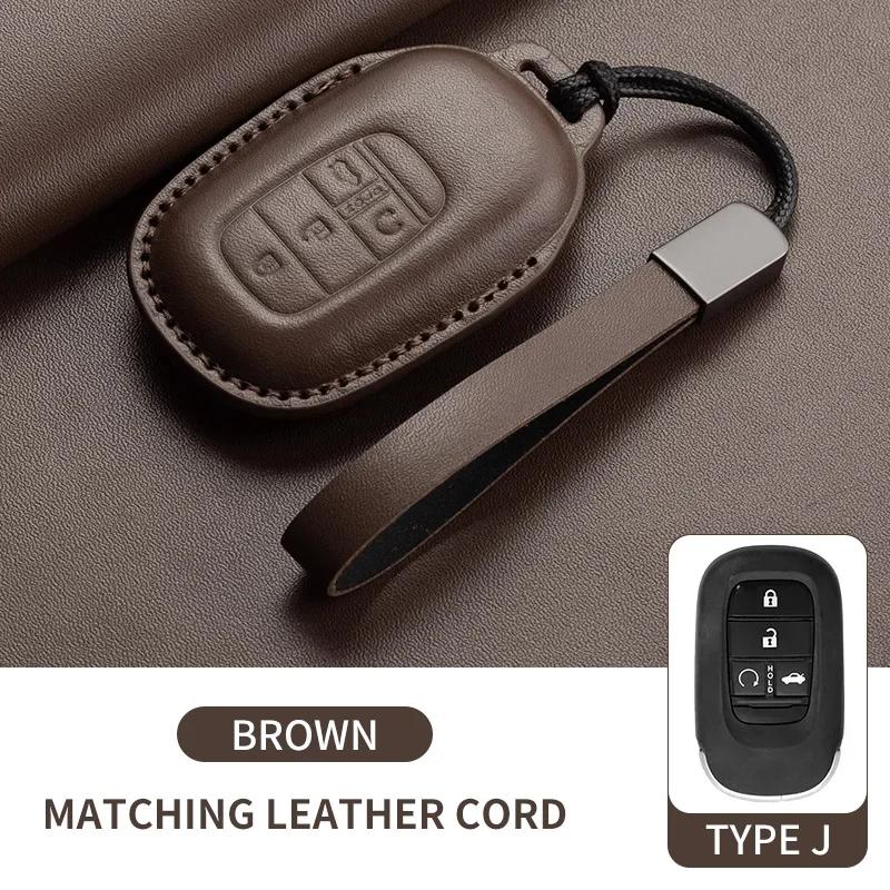 

For Honda Civic 11th 2022 for Honda Civic Accord HR-V CR-V 2023 Key Fob Shell Accessories Leather Car Folding Key Cover Case