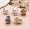 Mix 2/5Pcs Resin Flocking Animal Puppy Pendant Accessories, Diy Necklaces, Earrings, Keychains, Jewelry Making Fashion Accessori