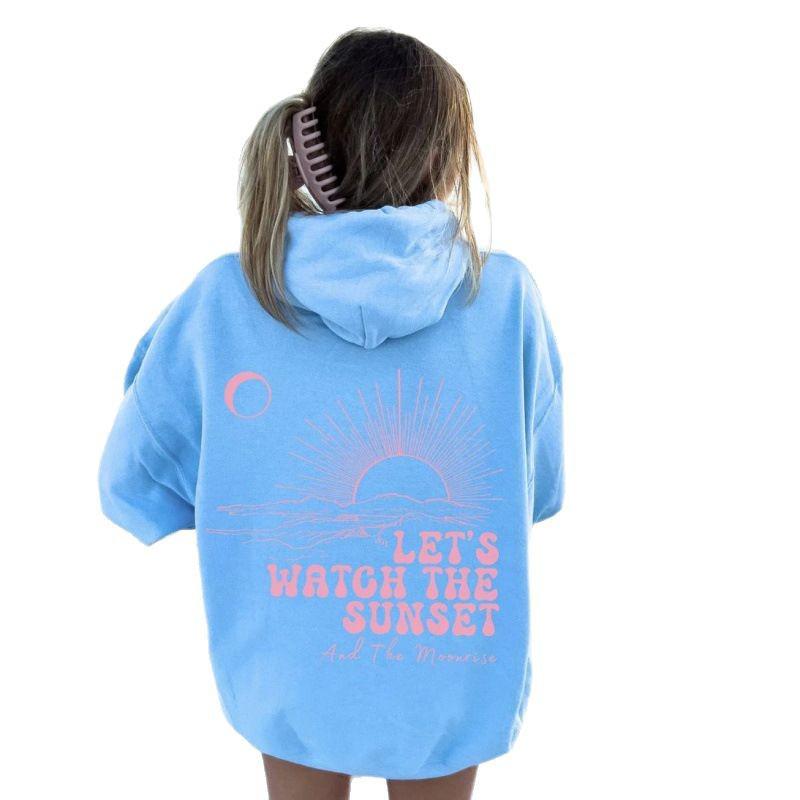 Girls' Cross Sunset Drop Shoulder Hoodie