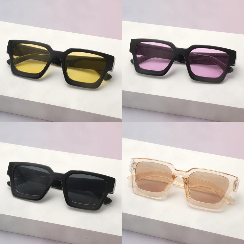 Minimalist Thick Frame Square Sunglasses With Uv400 For Fashionable Women And Men
