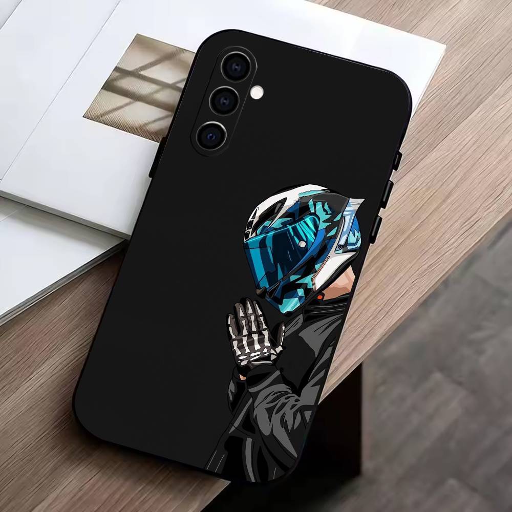 

Cool motorcycle rider Phone Case For Samsung Galaxy A73,A72,A71,A70,A53,A52,A51,Others Soft Black Cover Samsung a41