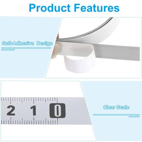 PATIKIL Adhesive Ruler, 9.8 Feet Steel Self-Adhesive Measuring Tape, Right to Left, Workbench Ruler for Woodworking, Sewing, Drafting Table, Adhesive