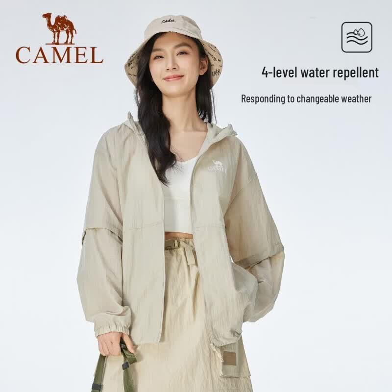 Camel Женская легкая дышащая толстовка с капюшоном, защищающая от солнца, с эффектом охлаждения