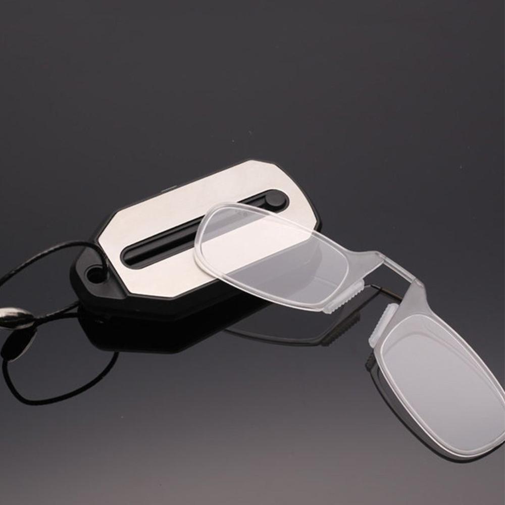 Ultralight Clip-on Reading Glasses Folding Legless Keychain Glasses Portable Presbyopic +1.0 To +3.0 for Men Women