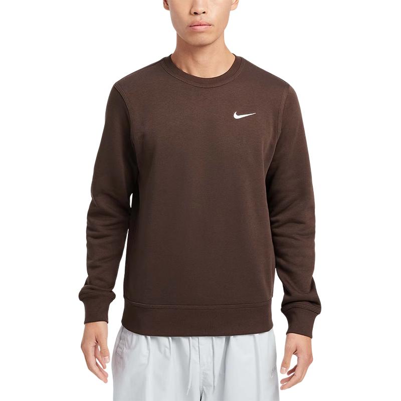 Nike Logo Pattern Round Neck Pullover Long Sleeve Sweatshirt Men Sweatshirt Brown 623459-237