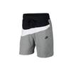 Sak As M Nsw Hbr Colorblock Large Logo Splicing Elastic Waistband Sports Shorts Gray Men's AR3162-091
