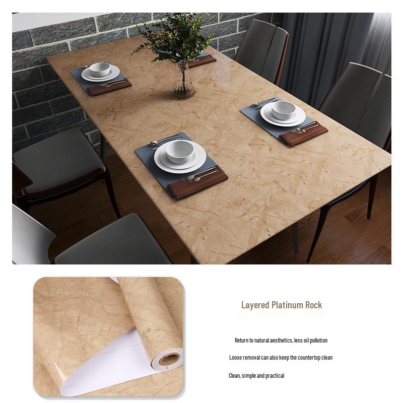 3D Marble Wall Sticker: Self-Adhesive, Oil-Proof, Thickened Decor for Bathroom, Kitchen, Wardrobe