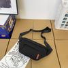 Minimalist Crossbody Bag, Couple Sports Style, Large Capacity Chest Bag, Casual Japanese Shoulder Bag, Motorcycle Trendy Cool Solid Color Backpack