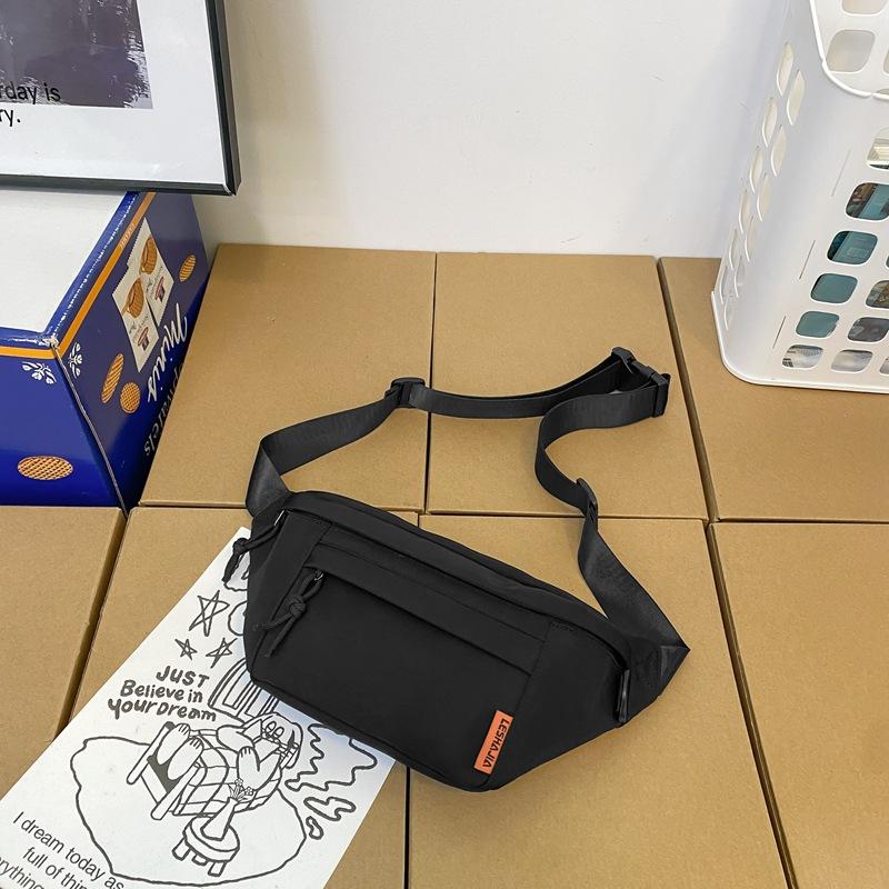 Minimalist Crossbody Bag, Couple Sports Style, Large Capacity Chest Bag, Casual Japanese Shoulder Bag, Motorcycle Trendy Cool Solid Color Backpack