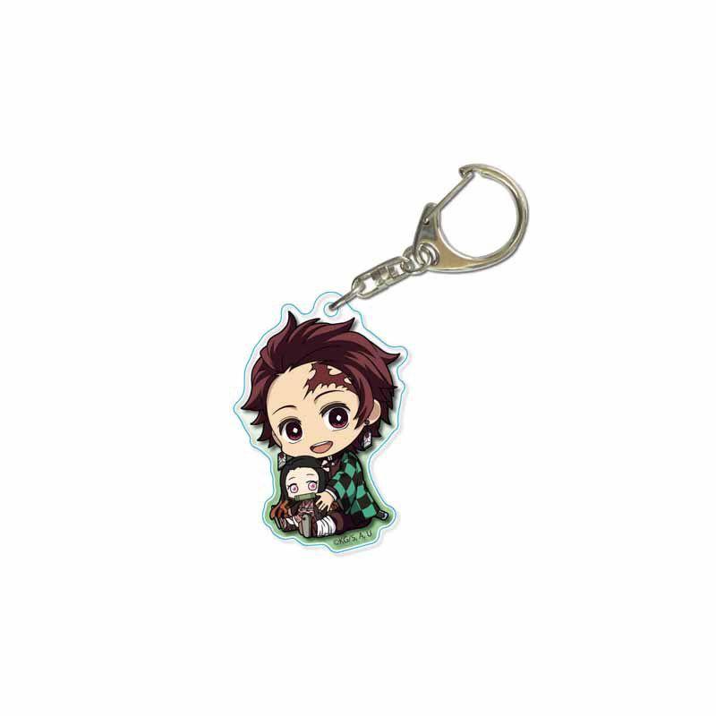 Demon Slayer Anime Cartoon Character Acrylic Keychain Bag Pendant Accessories