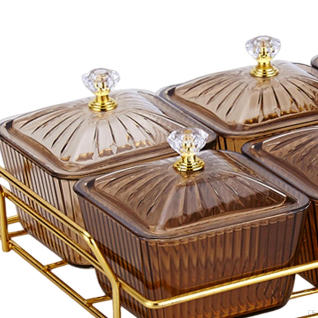 Divided Serving Dishes Appetizer Tray Caddy Platter Desserts Plate Dried Fruit