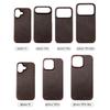 for Magsafe Case for iPhone 15 16 17 Pro Max Air Retro Luxury Full Grain Cowhide Genuine Oiled PULL-UP Leather Magnetic Cover