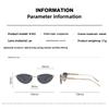 Ladies Sunglasses, Rivet Triangle Cat Eye Sunglasses, Frameless Fashion Sunglasses