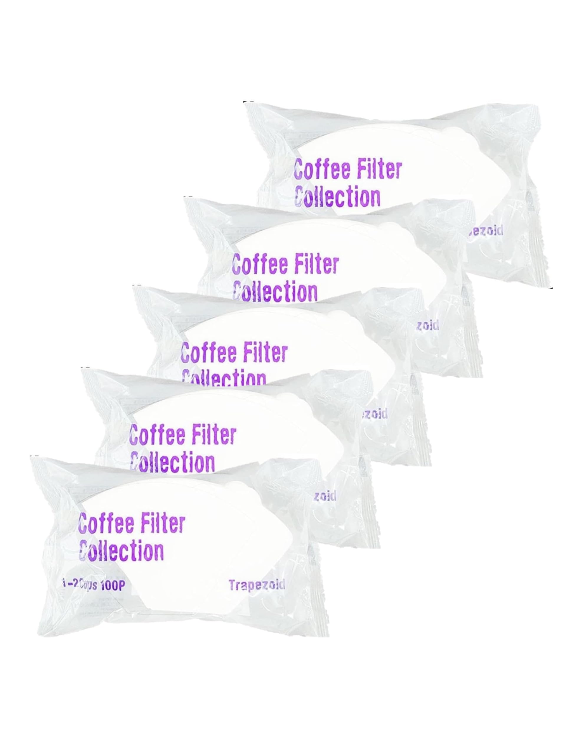 

Kanae Paper Co., Ltd. Bleached Coffee Filters, 1-2 Person Capacity, Trapezoidal Shape, 100 Filters x 5 Packs, with Edges, Made in Japan, CF1-100P