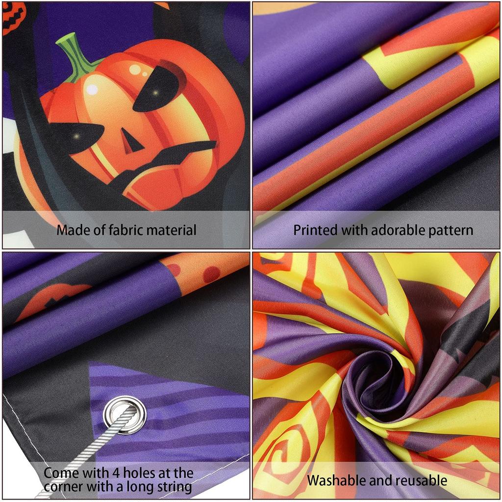 478. Halloween Birthday Backdrop Happy Large, Random color